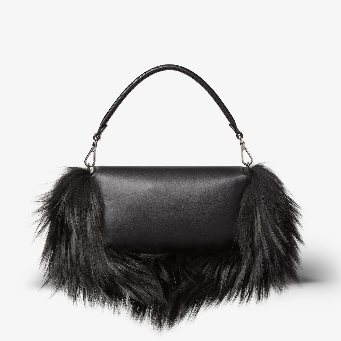 FENDI Baguette® Black leather and fur bag - Image 4